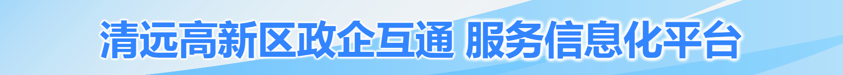 清遠高新區政企互通 服務信息化平臺