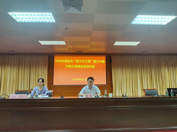 深耕培訓強本領，筑牢農村統計“壓艙石”——清遠市統計局聯合相關涉農部門開展鎮街農村統計業務培訓