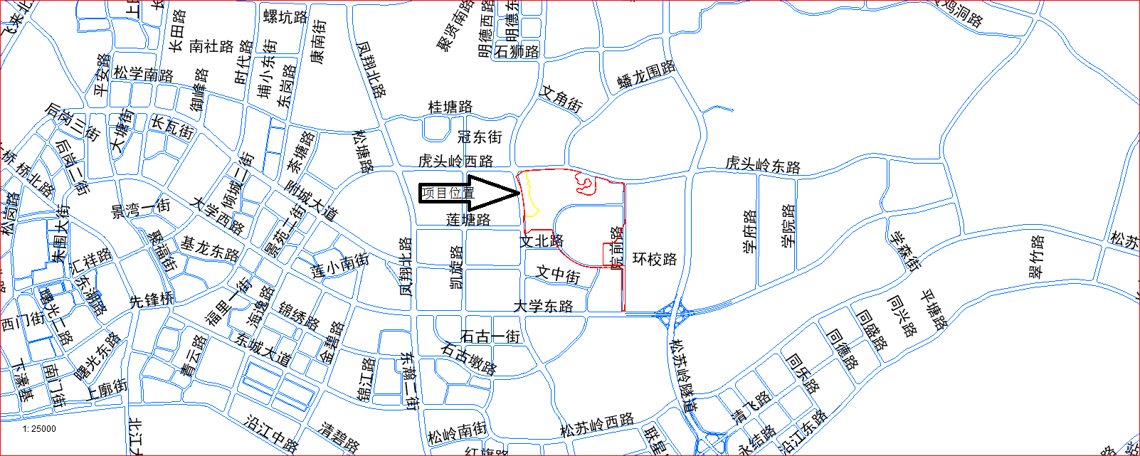 清遠職業技術學院新增學生宿舍建設工程設計方案總平面區位圖.png